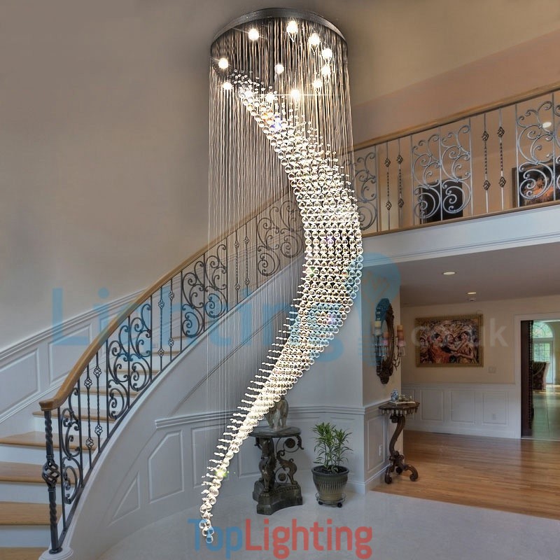 Modern Contemporary Chandelier Flush mount Pendant Fixture Crystal Rain Drop Light