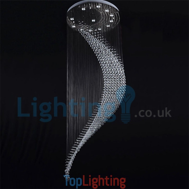 Modern Contemporary Chandelier Flush mount Pendant Fixture Crystal Rain Drop Light