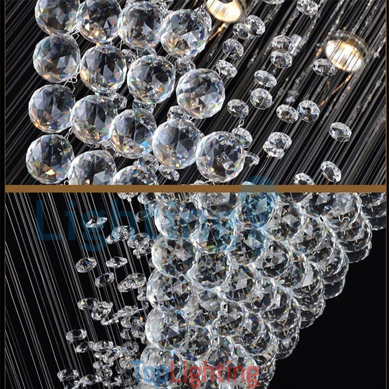 Modern Contemporary Chandelier Flush mount Pendant Fixture Crystal Rain Drop Light