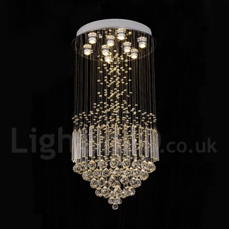 Modern Contemporary Chandelier Flush mount Pendant Fixture Crystal Rain Drop Light Modern Contemporary Chandelier Flush mount Pendant Fixture Crystal Rain Drop Light