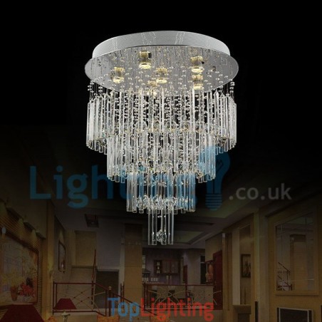Modern Contemporary Chandelier Flush mount Pendant Fixture Crystal Rain Drop Light Modern Contemporary Chandelier Flush mount Pendant Fixture Crystal Rain Drop Light