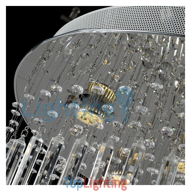 Modern Contemporary Chandelier Flush mount Pendant Fixture Crystal Rain Drop Light