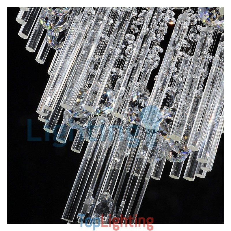 Modern Contemporary Chandelier Flush mount Pendant Fixture Crystal Rain Drop Light