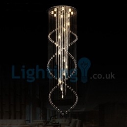 Modern Contemporary Chandelier Flush mount Pendant Fixture Crystal Rain Drop Light