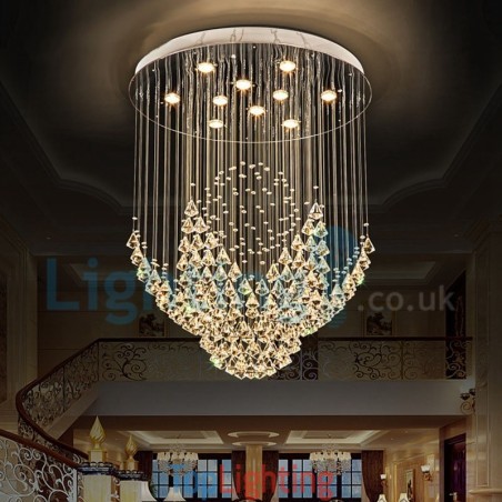 Modern Contemporary Chandelier Flush mount Pendant Fixture Crystal Rain Drop Light Modern Contemporary Chandelier Flush mount Pendant Fixture Crystal Rain Drop Light
