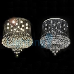 Modern Contemporary Chandelier Flush mount Pendant Fixture Crystal Rain Drop Light