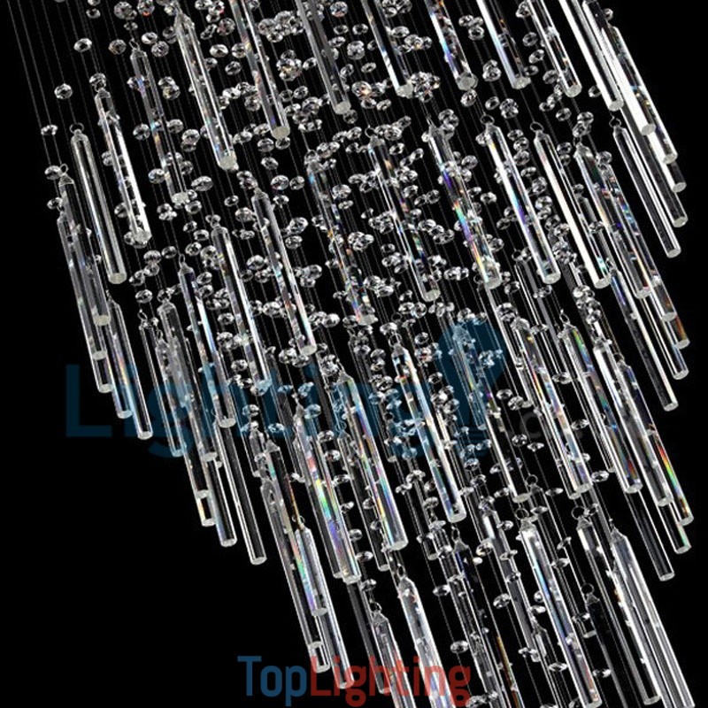 Modern Contemporary Chandelier Flush mount Pendant Fixture Crystal Rain Drop Light