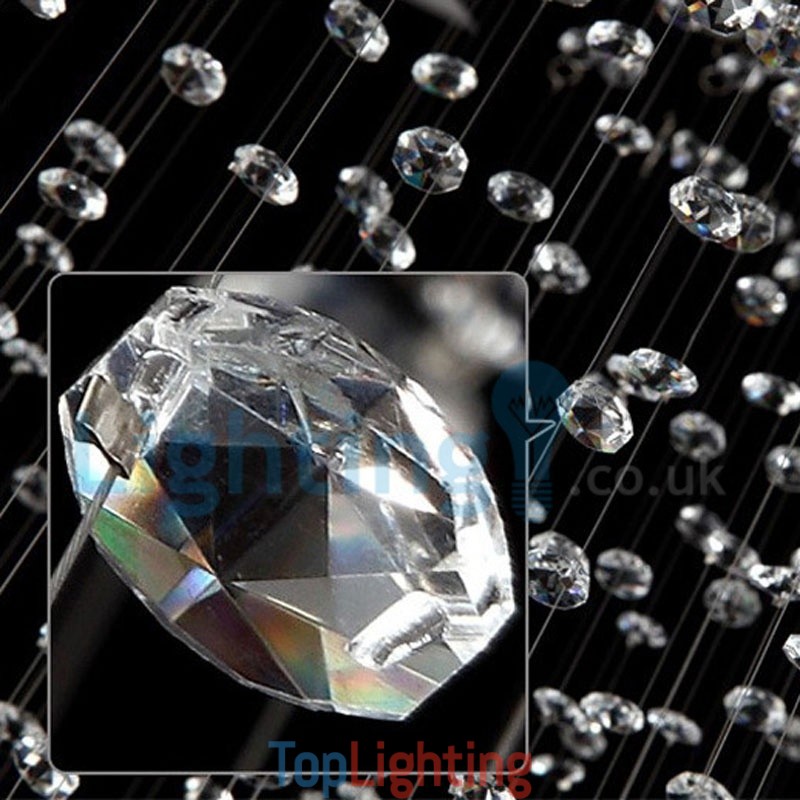 Modern Contemporary Chandelier Flush mount Pendant Fixture Crystal Rain Drop Light