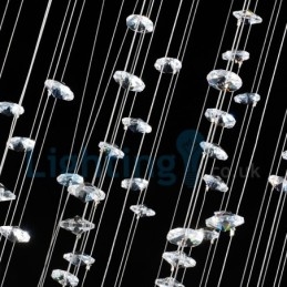 Modern Contemporary Chandelier Flush mount Pendant Fixture Crystal Rain Drop Light