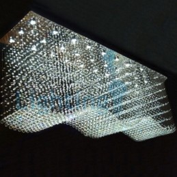 Modern Contemporary Chandelier Flush mount Pendant Fixture Crystal Rain Drop Light