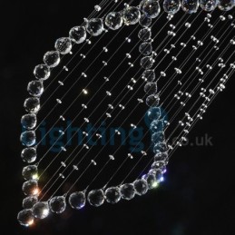 Modern Contemporary Chandelier Flush mount Pendant Fixture Crystal Rain Drop Light