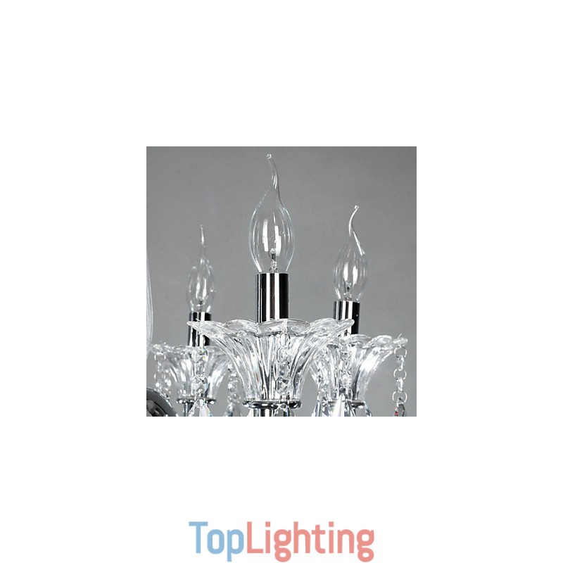 American Style Lodge 6 Light Chandelier With Glass Shade