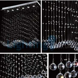 Modern Contemporary Chandelier Flush mount Pendant Fixture Crystal Rain Drop Light