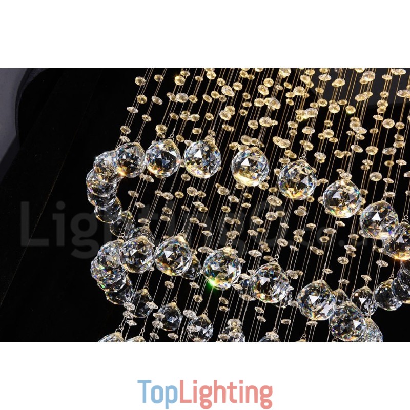 Modern Contemporary Chandelier Flush mount Pendant Fixture Crystal Rain Drop Light