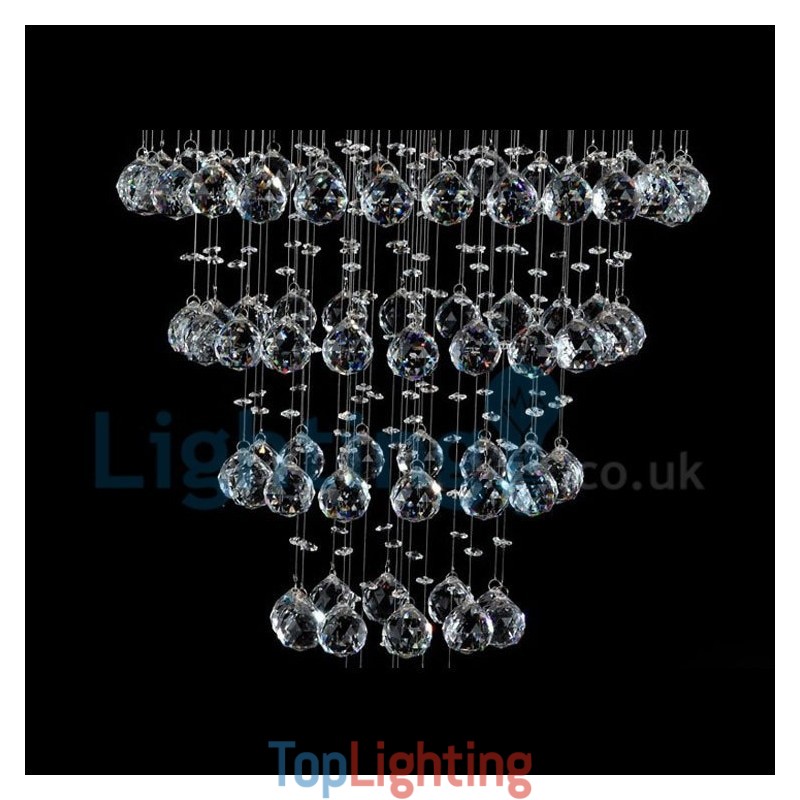 Modern Contemporary Chandelier Flush mount Pendant Fixture Crystal Rain Drop Light