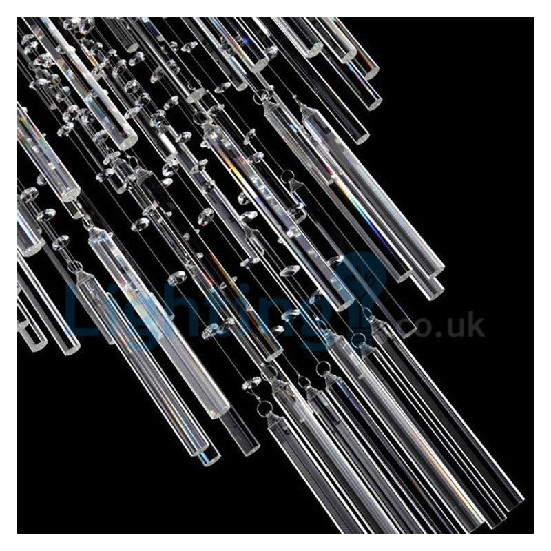 Modern Contemporary Chandelier Flush mount Pendant Fixture Crystal Rain Drop Light