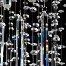 Modern Contemporary Chandelier Flush mount Pendant Fixture Crystal Rain Drop Light
