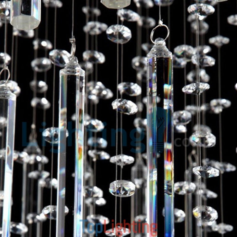 Modern Contemporary Chandelier Flush mount Pendant Fixture Crystal Rain Drop Light