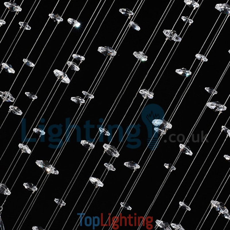 Modern Contemporary Chandelier Flush mount Pendant Fixture Crystal Rain Drop Light