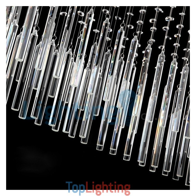Modern Contemporary Chandelier Flush mount Pendant Fixture Crystal Rain Drop Light