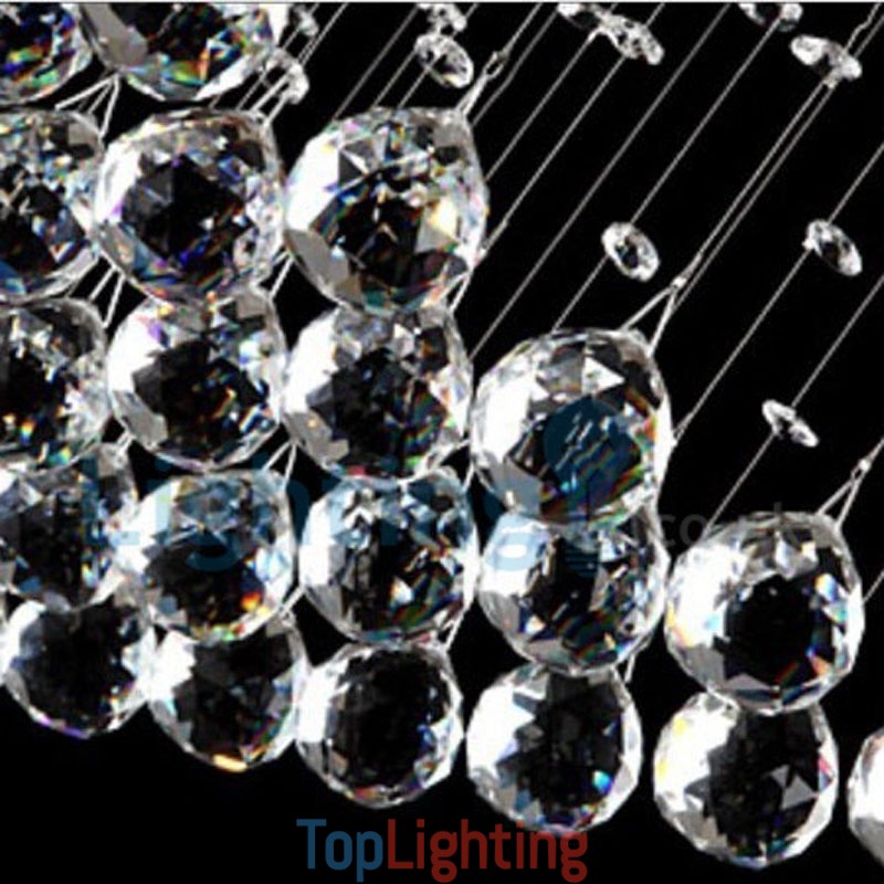 Modern Contemporary Chandelier Flush mount Pendant Fixture Crystal Rain Drop Light