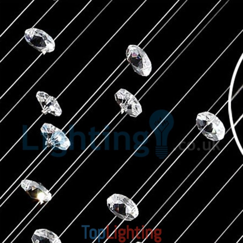 Modern Contemporary Chandelier Flush mount Pendant Fixture Crystal Rain Drop Light