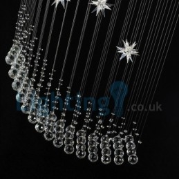 Modern Contemporary Chandelier Flush mount Pendant Fixture Crystal Rain Drop Light