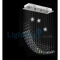 Modern Contemporary Chandelier Flush mount Pendant Fixture Crystal Rain Drop Light