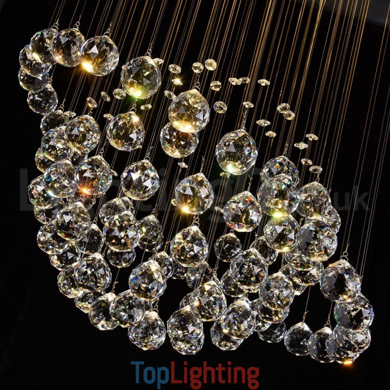 Modern Contemporary Chandelier Flush mount Pendant Fixture Crystal Rain Drop Light