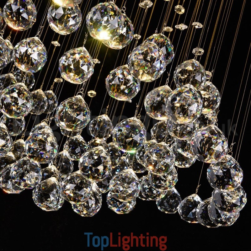 Modern Contemporary Chandelier Flush mount Pendant Fixture Crystal Rain Drop Light