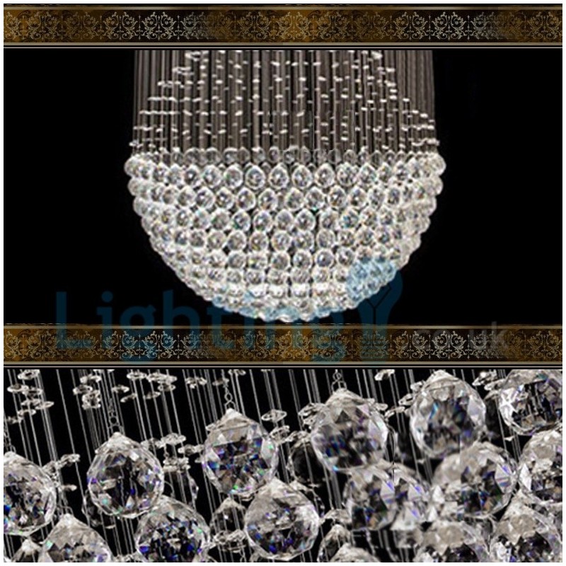 Modern Contemporary Chandelier Flush mount Pendant Fixture Crystal Rain Drop Light