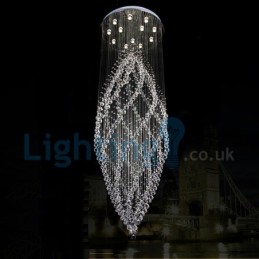 Modern Contemporary Chandelier Flush mount Pendant Fixture Crystal Rain Drop Light