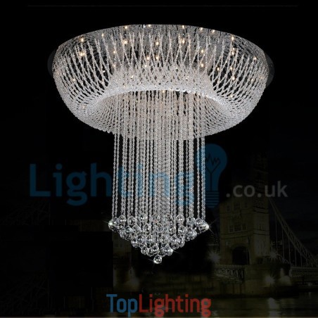 Modern Contemporary Chandelier Flush mount Pendant Fixture Crystal Rain Drop Light Modern Contemporary Chandelier Flush mount Pendant Fixture Crystal Rain Drop Light