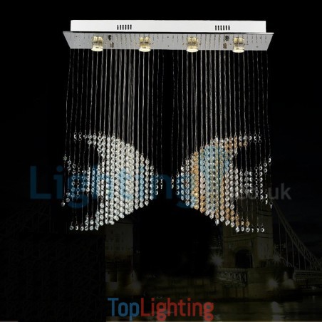 Modern Contemporary Chandelier Flush mount Pendant Fixture Crystal Rain Drop Light Modern Contemporary Chandelier Flush mount Pendant Fixture Crystal Rain Drop Light