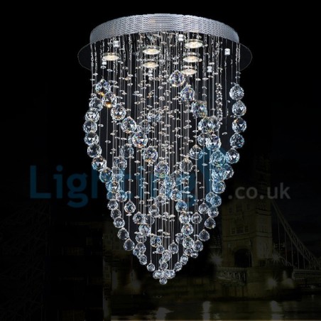 Modern Contemporary Chandelier Flush mount Pendant Fixture Crystal Rain Drop Light Modern Contemporary Chandelier Flush mount Pendant Fixture Crystal Rain Drop Light