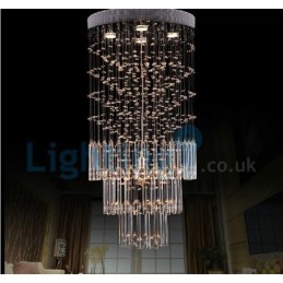 Modern Contemporary Chandelier Flush mount Pendant Fixture Crystal Rain Drop Light