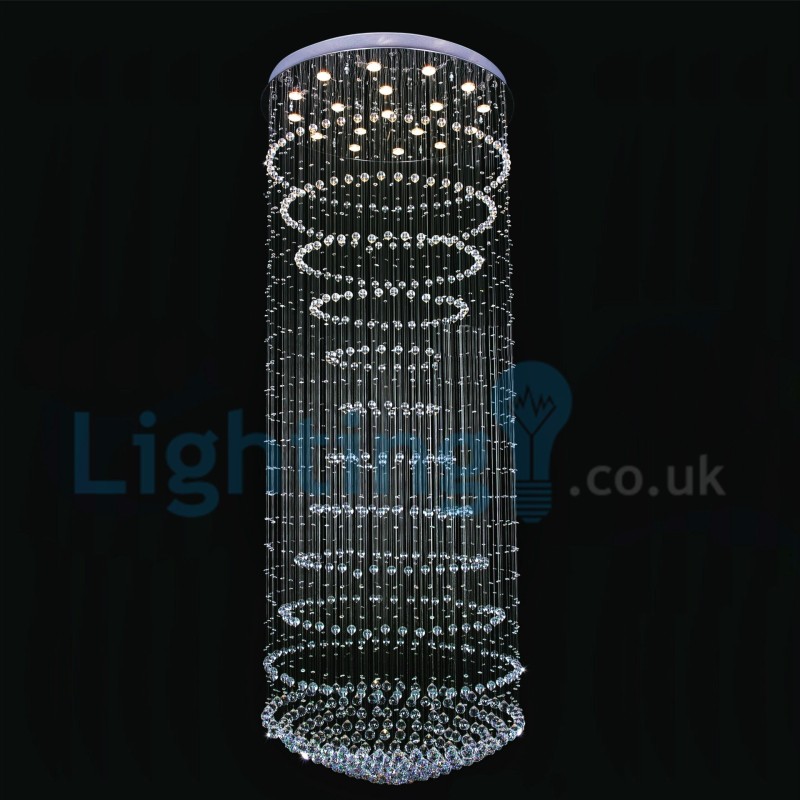 Modern Contemporary Chandelier Flush mount Pendant Fixture Crystal Rain Drop Light