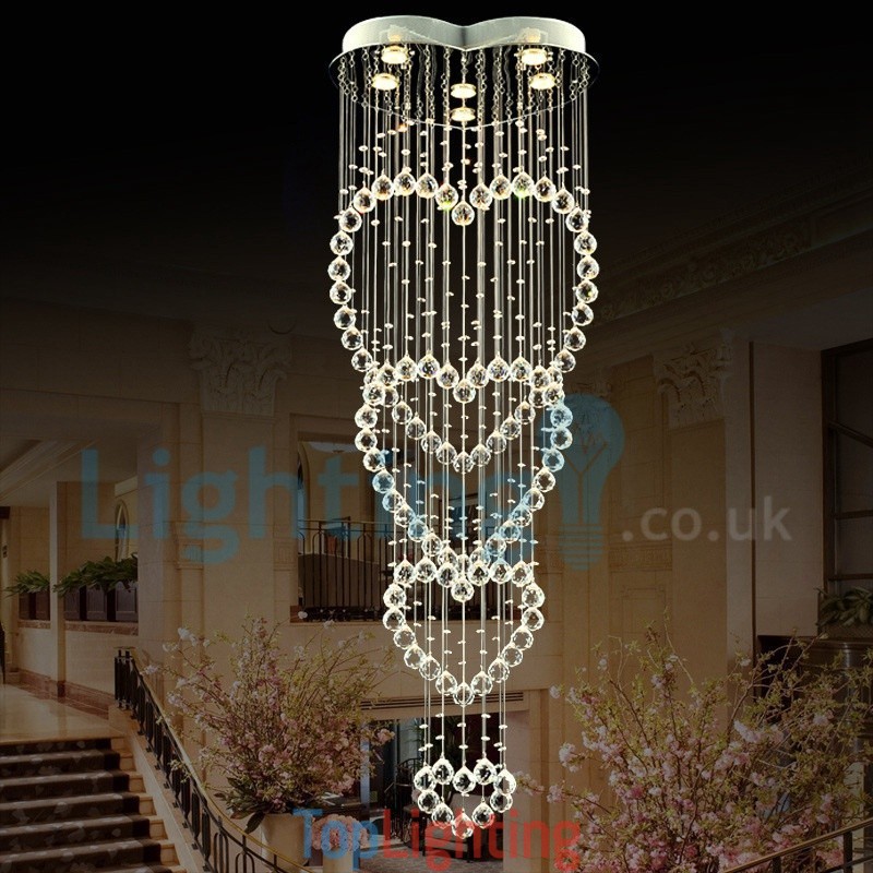 Modern Contemporary Chandelier Flush mount Pendant Fixture Crystal Rain Drop Light