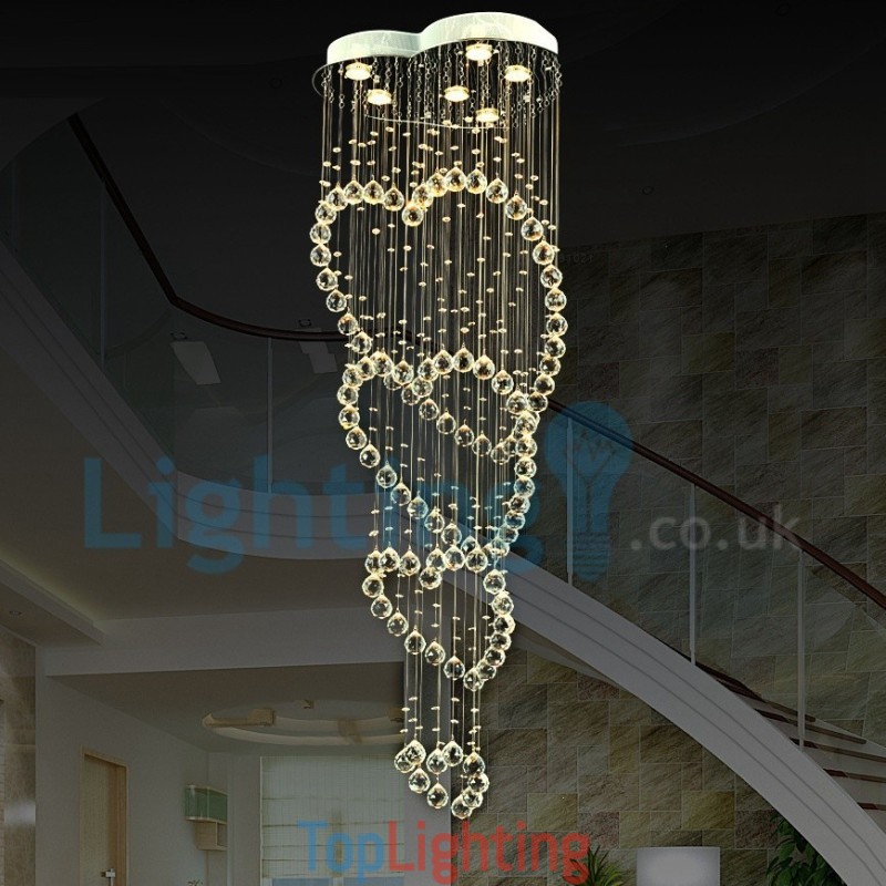 Modern Contemporary Chandelier Flush mount Pendant Fixture Crystal Rain Drop Light