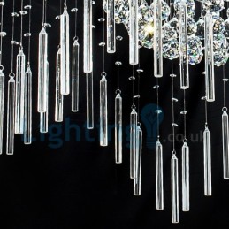 Modern Contemporary Chandelier Flush mount Pendant Fixture Crystal Rain Drop Light
