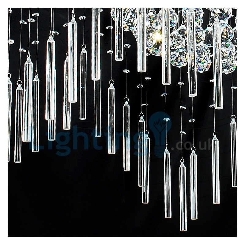Modern Contemporary Chandelier Flush mount Pendant Fixture Crystal Rain Drop Light