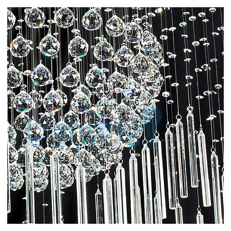 Modern Contemporary Chandelier Flush mount Pendant Fixture Crystal Rain Drop Light