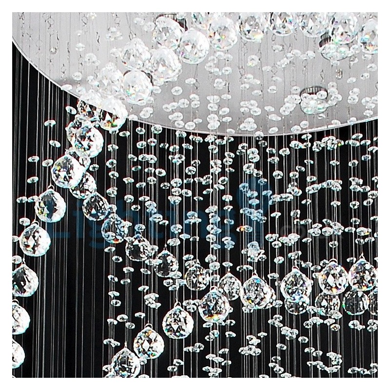 Modern Contemporary Chandelier Flush mount Pendant Fixture Crystal Rain Drop Light