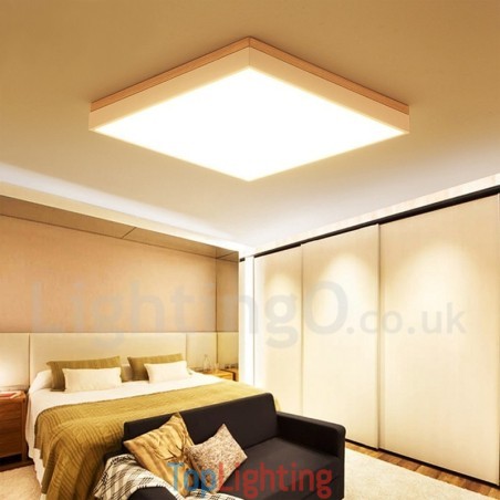 Simple and Modern Square Ultra thin Solid Wood Ceiling Lamp Simple and Modern Square Ultra thin Solid Wood Ceiling Lamp