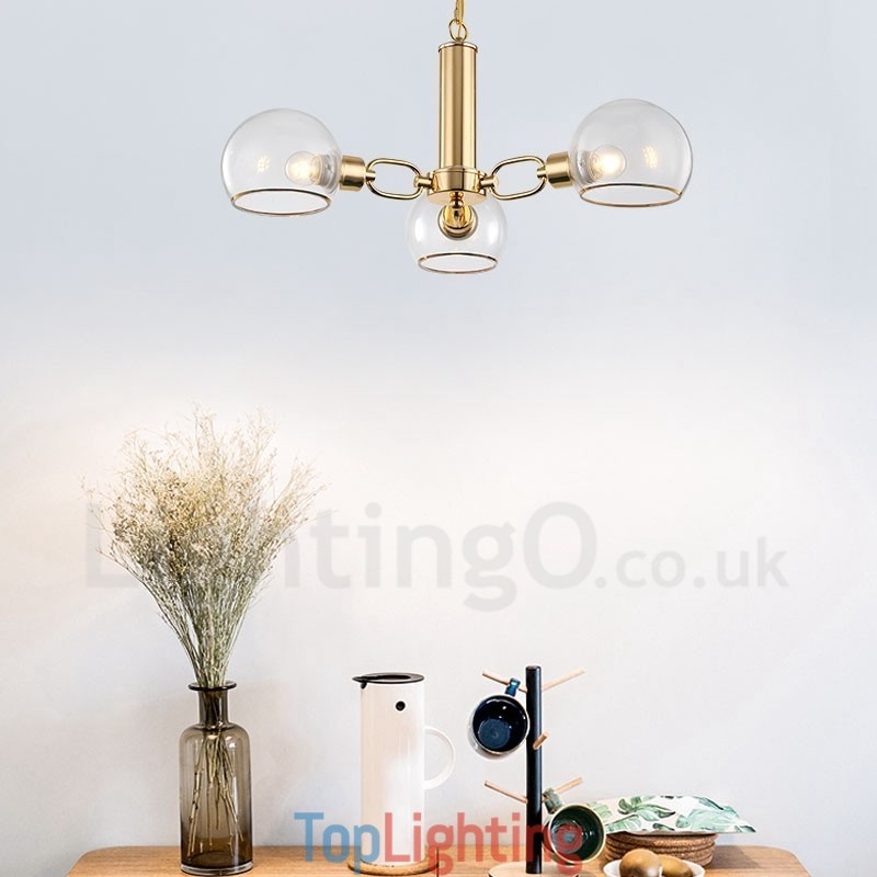 3 Lights Nordic Postmodern Creative Glass Magic Bean Chandelier