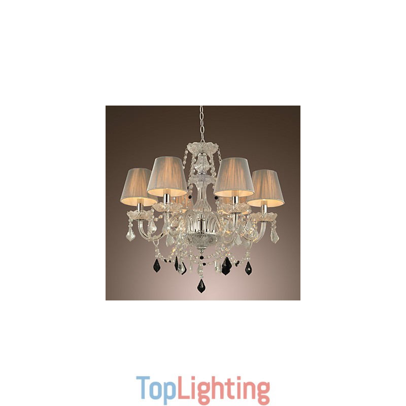 Chandelier Crystal Luxury Modern 1 Tiers Living 6 Lights