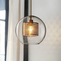 Modern Minimalist Nordic Style Decoration Cafe Glass Ball Single Head Pendant Light