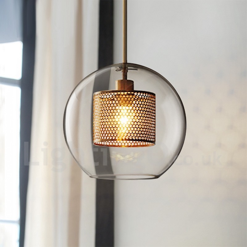 Modern Minimalist Nordic Style Decoration Cafe Glass Ball Single Head Pendant Light