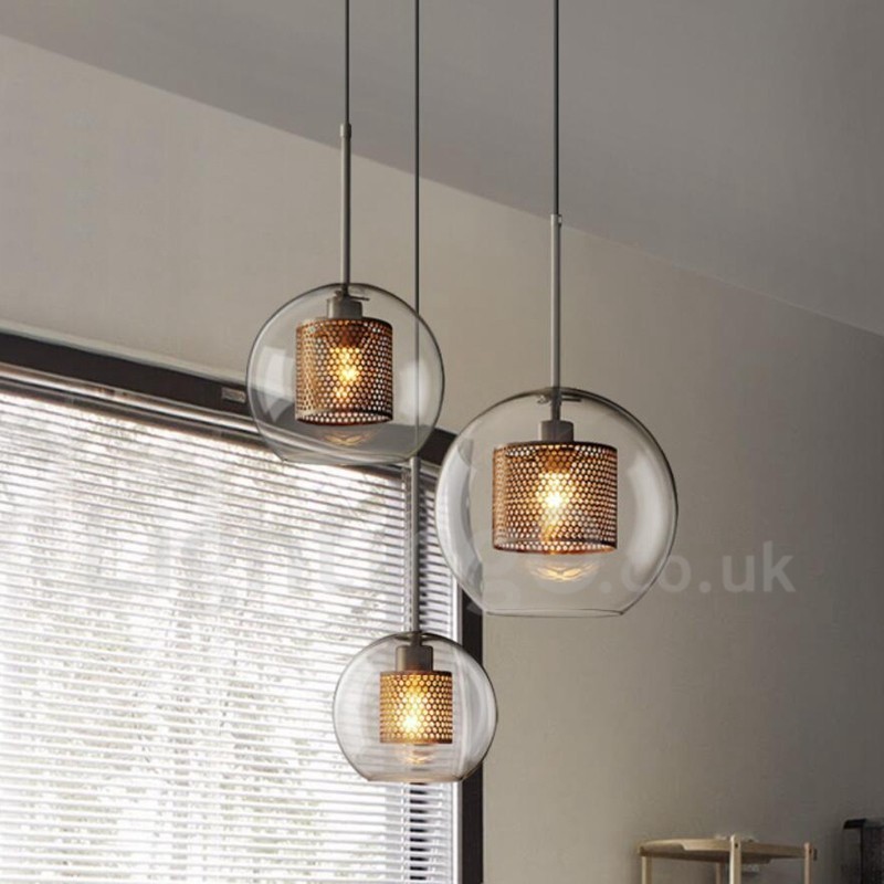 Modern Minimalist Nordic Style Decoration Cafe Glass Ball Single Head Pendant Light