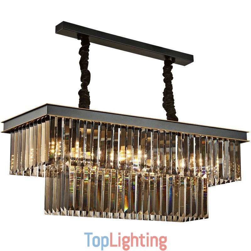 Retro Crystal Pendant Light Cafe Exibittion Hall